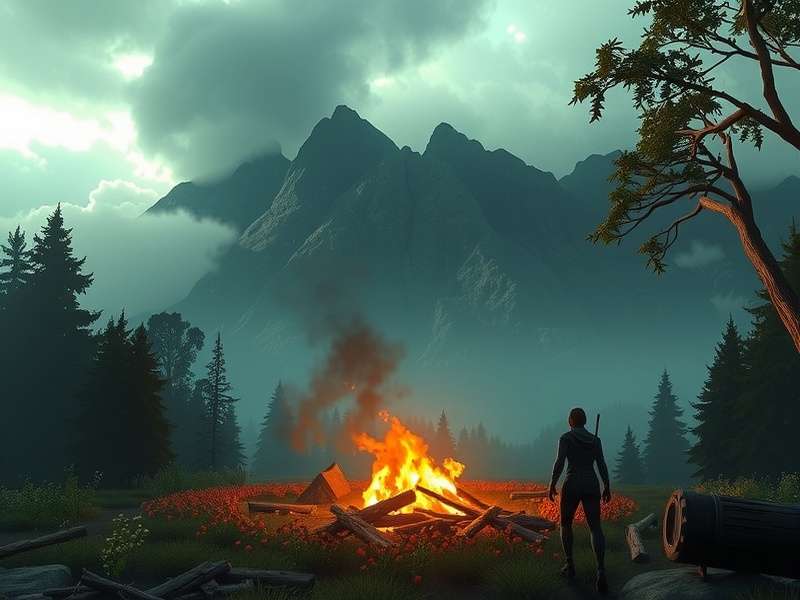 Conceptual illustration of The Hunger Games genre mixing dystopian, action, and drama elements