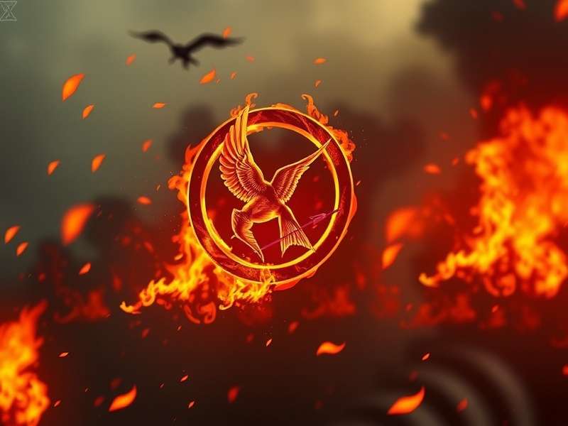 The Hunger Games Movie Poster featuring Katniss Everdeen with bow and arrow