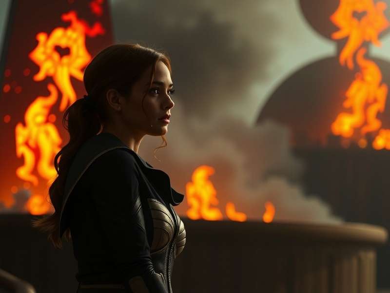 The Hunger Games movie poster collage featuring Katniss Everdeen and Coriolanus Snow