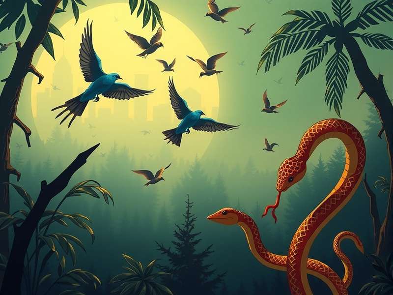 Cover art concept for The Ballad of Songbirds and Snakes showing a mockingjay pin and a snake