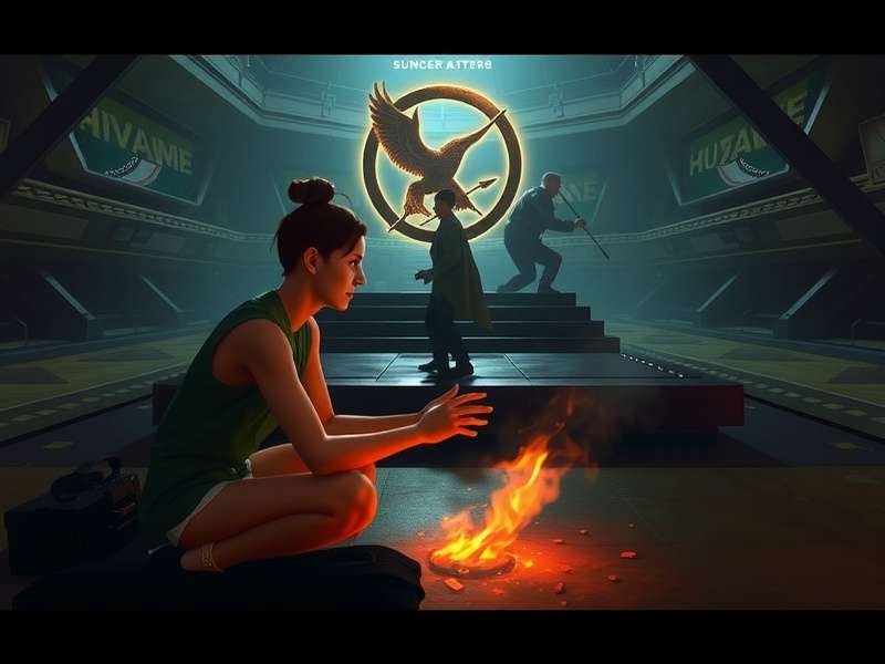 Panoramic view of District 12 showing the Seam and coal mining structures