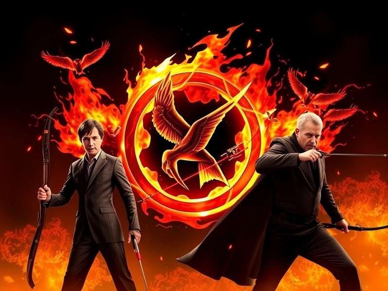 The Hunger Games logo and promotional artwork