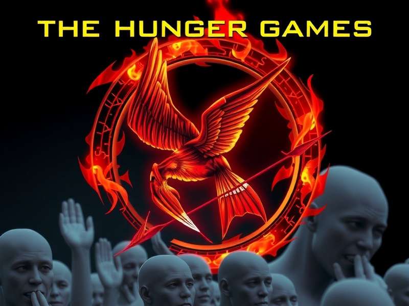 The Mockingjay pin symbol glowing against a dark background