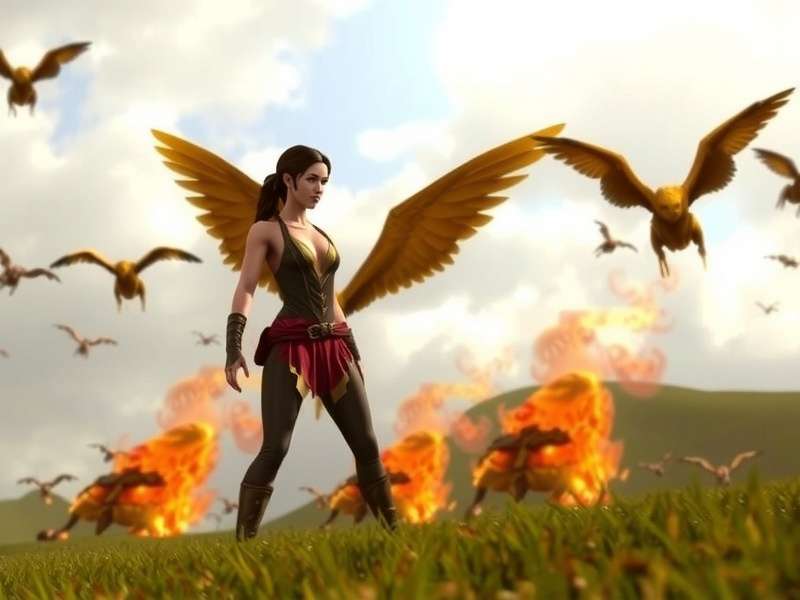 Concept art of a futuristic, decadent cityscape representing The Capitol from The Hunger Games