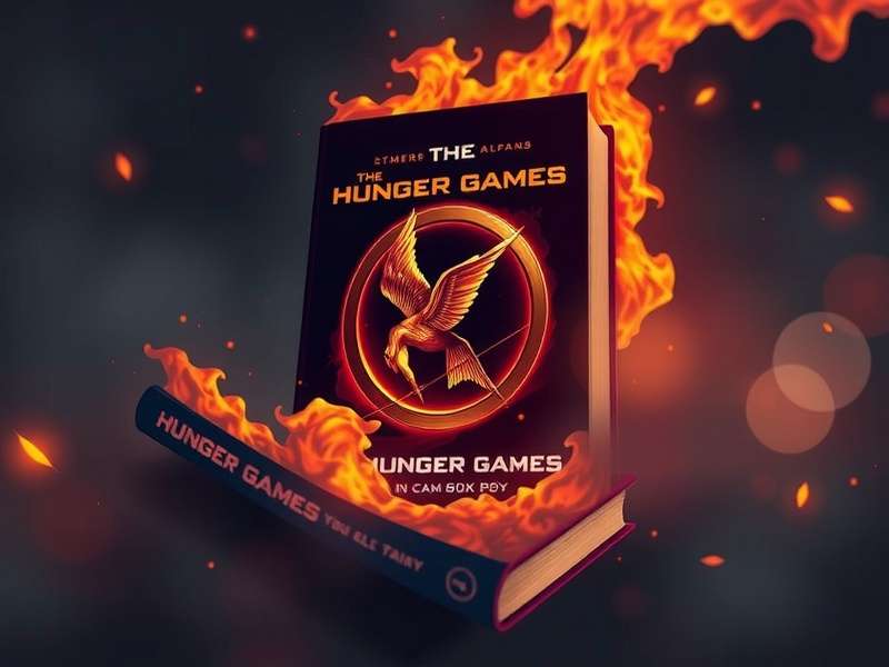 A open book with a mockingjay pin placed on its pages
