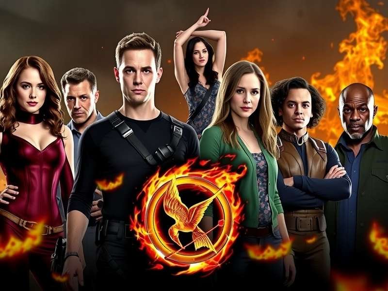 The complete cast of The Hunger Games franchise assembled together