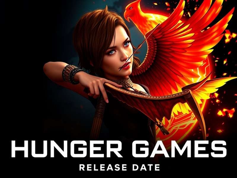 The Hunger Games movie poster collage showing all films release timeline