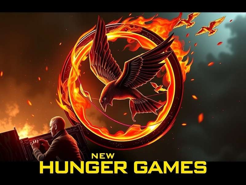 Concept art of a dystopian city at dawn, representing the Capitol in The Hunger Games