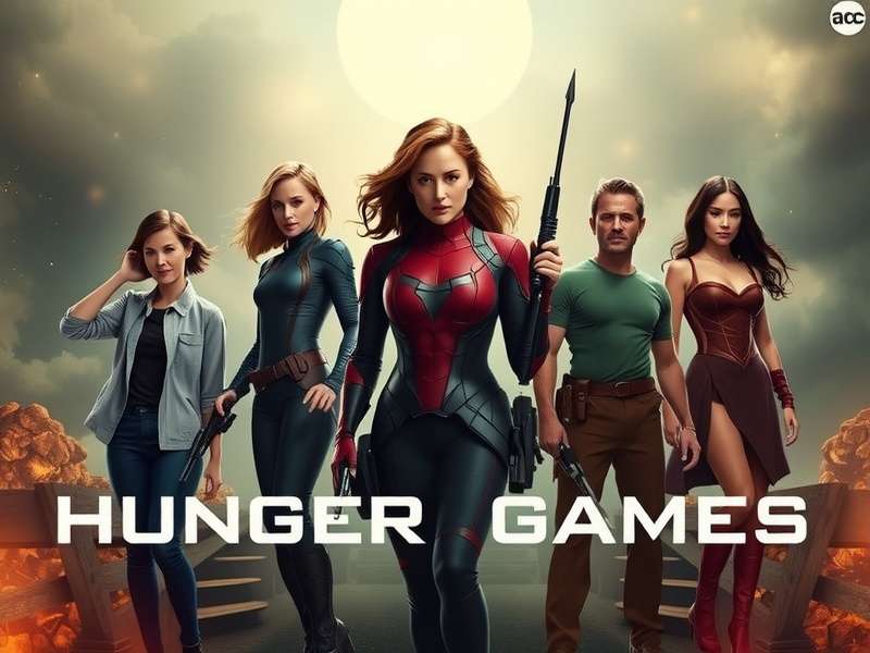 The Hunger Games main cast posing together at a premiere