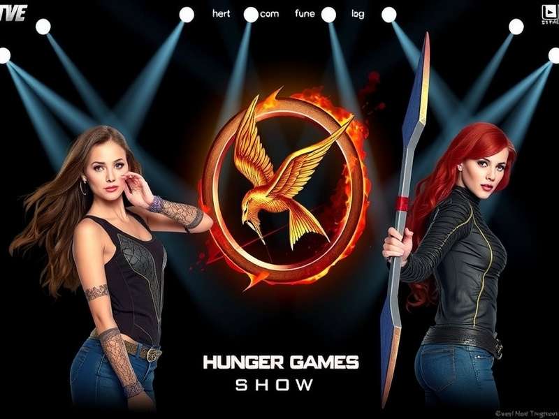 The Hunger Games arena with tribute in action