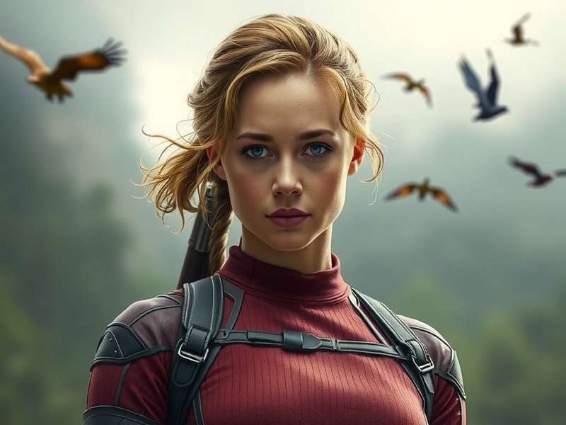 Behind the scenes of Jennifer Lawrence training with a bow for Hunger Games