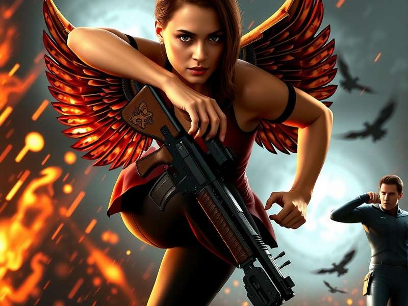 The Hunger Games 2012 movie poster featuring Katniss Everdeen with bow and arrow