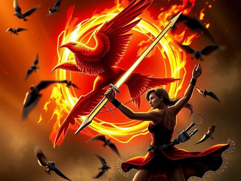 The Hunger Games Book Cover featuring the iconic Mockingjay pin