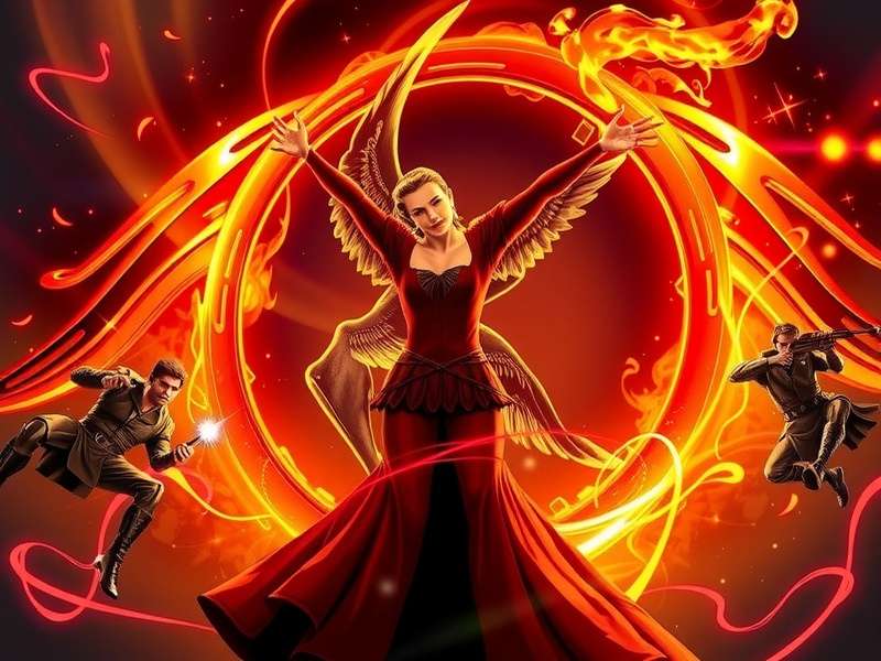 The Hunger Games book trilogy displayed with mockingjay pin