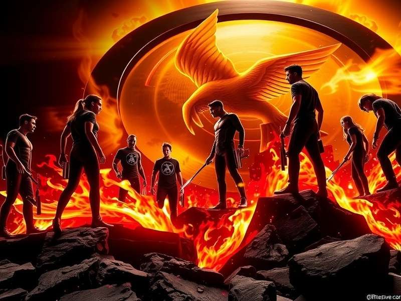 The Hunger Games book trilogy covers featuring Mockingjay pin