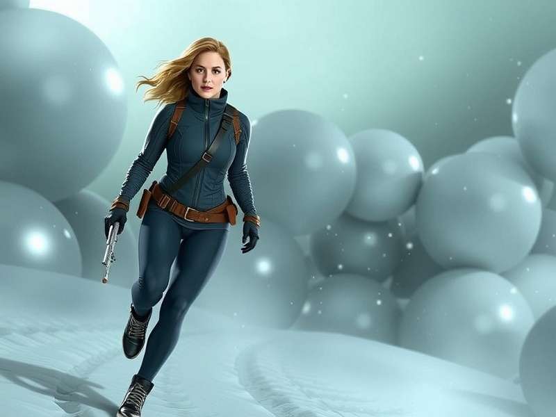 Katniss Everdeen stands ready with her bow in the first Hunger Games movie – the iconic image of the Girl on Fire