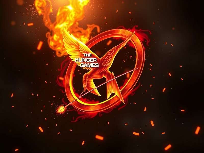 Katniss Everdeen standing defiantly with a bow, symbolizing the fight for freedom in The Hunger Games
