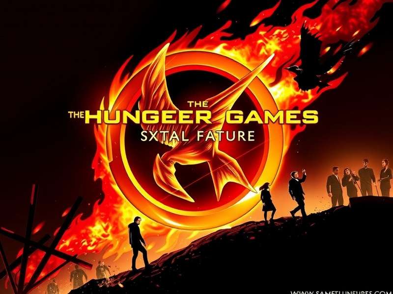 Katniss Everdeen with bow and arrow in the arena