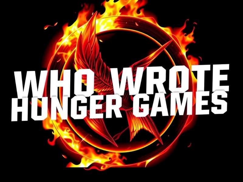 Suzanne Collins, the author of The Hunger Games, holding a book with the iconic mockingjay symbol