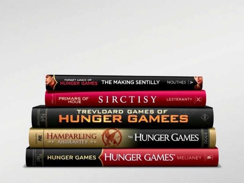 The Hunger Games complete book collection display featuring all novels in the series