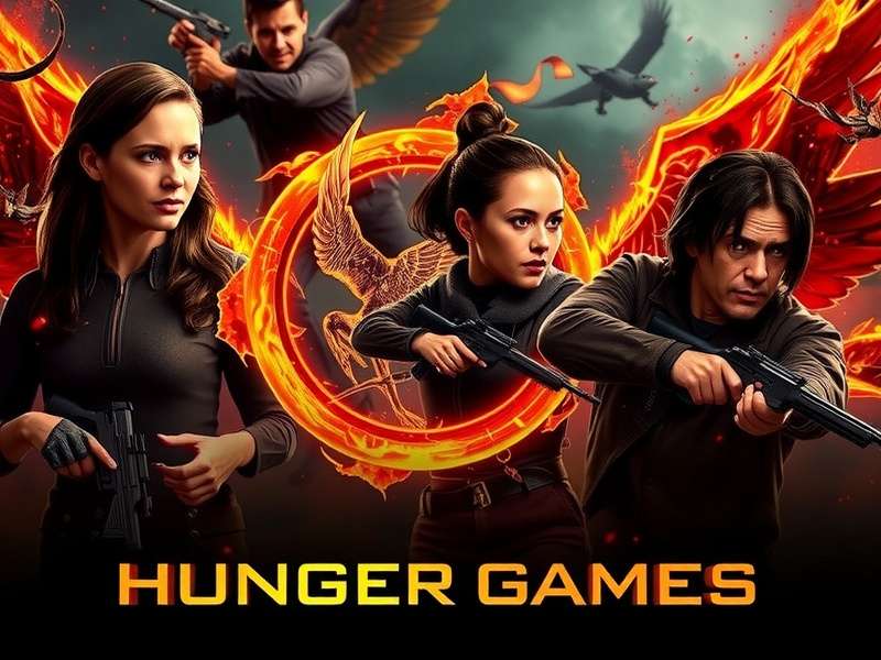 The Hunger Games cinematic universe — Katniss, the arena, and the Mockingjay symbol