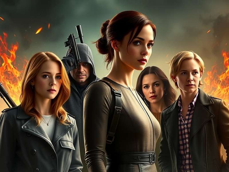 The Hunger Games movies collage — Katniss, Peeta, and the districts in fiery tribute